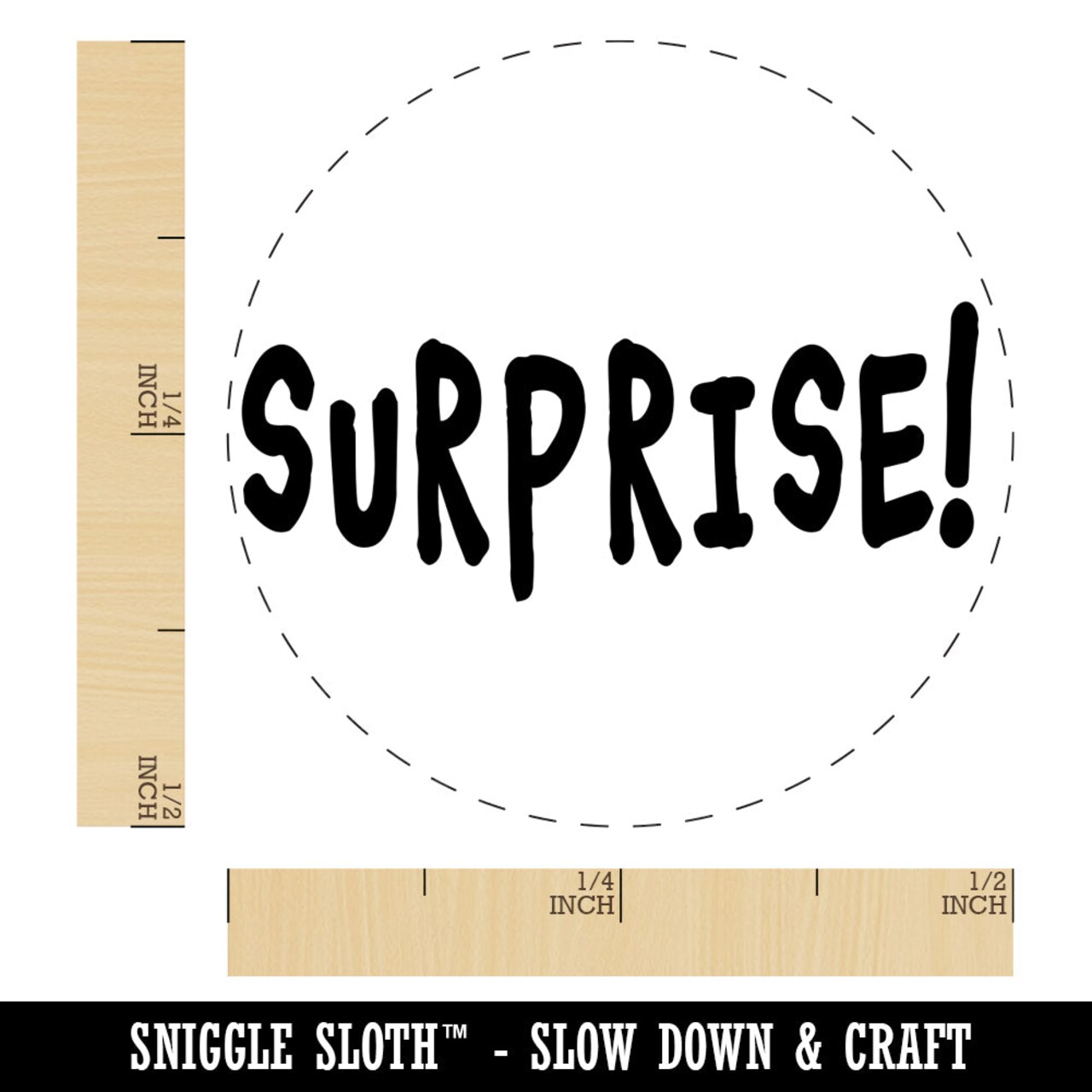 Surprise Fun Text Self-Inking Rubber Stamp for Stamping Crafting Planners